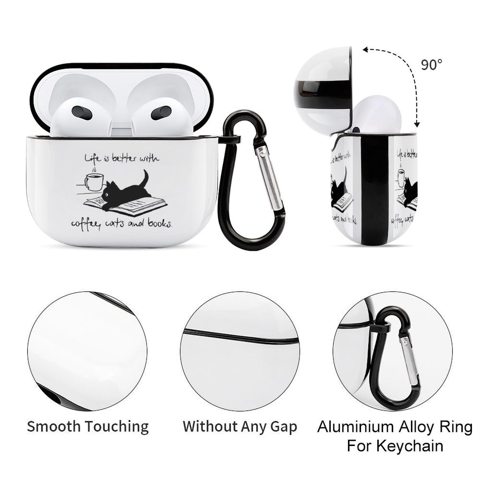Amazon | AirPods 3 ケース 黒猫 おもしろ かわいい 猫柄 AirPods 第3
